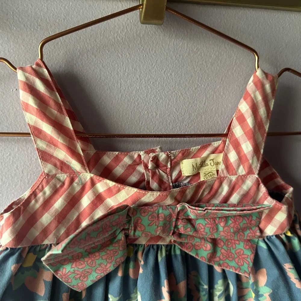 Matilda Jane Blue Floral Bow Top Size 12-18 Months - Picture 2 of 10